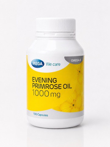 Mega We Care Evening Primrose Oil 1000 mg 100 Capsules